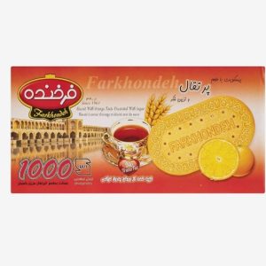 بیسکویت با طعم پرتغال با تزیین شکر (فرخنده)